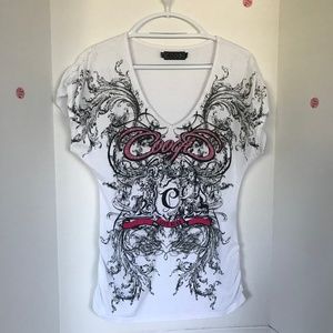 Coogi v neck embellished tank top Sz L (M-10)